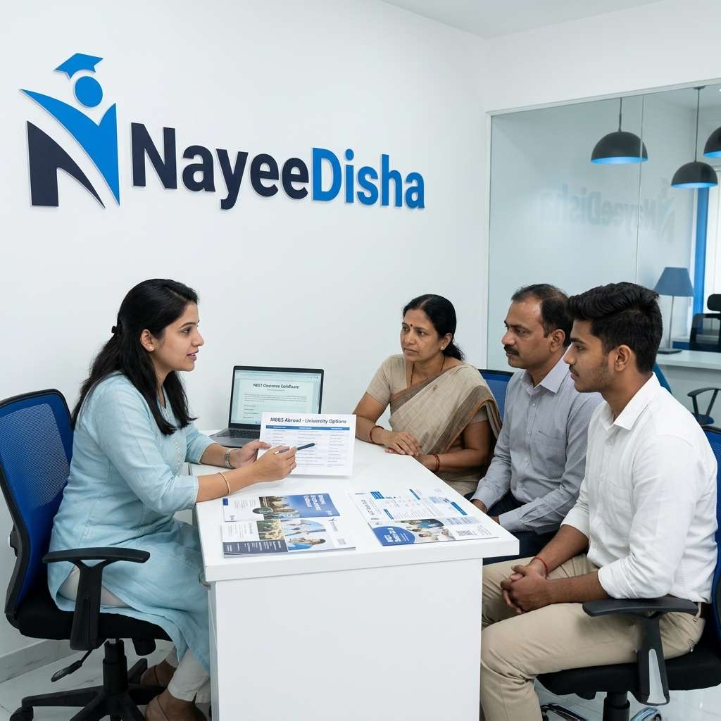 Parent and student in consultation with a Nayee Disha counsellor
